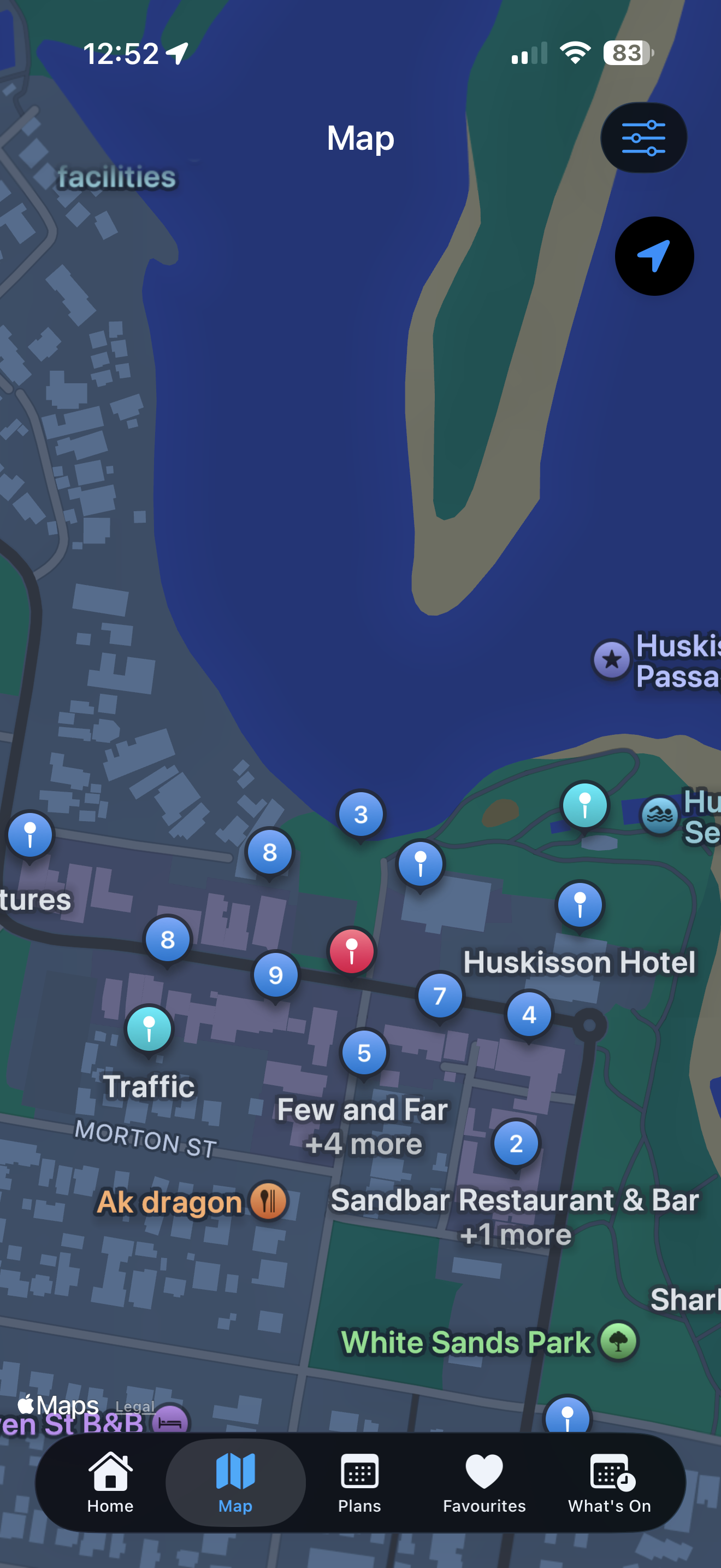 Interactive map